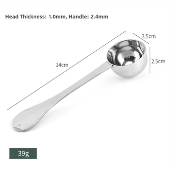 Gamyklinis matavimo šaukštas iš nerūdijančio plieno, vieno šaukšto, daugiafunkcis kavos šaukštas, ilga rankena, daugiafunkcis pieno miltelių matavimo šaukštas