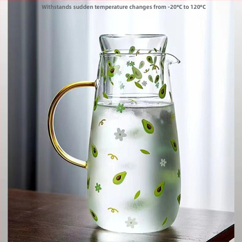 Aukštos temperatūros atsparus šalto vandens virdulys, didelės talpos buitinis, didelio borosilikatinio stiklo vandens virdulys, tinkantis arbatinukui, vieno asmens geriamojo vandens puodelis