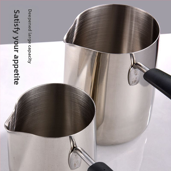 Oțel inoxidabil 304 Latte Art Cup cu mâner lapte spumă ceașcă lapte ceașcă mâner lung ceară ceașcă infuzie cafea ibric acasă