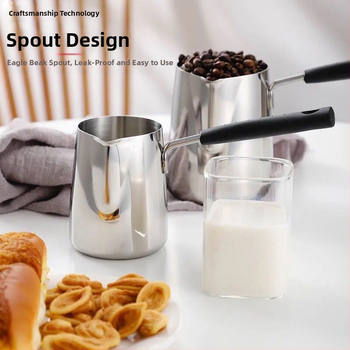 Oțel inoxidabil 304 Latte Art Cup cu mâner lapte spumă ceașcă lapte ceașcă mâner lung ceară ceașcă infuzie cafea ibric acasă