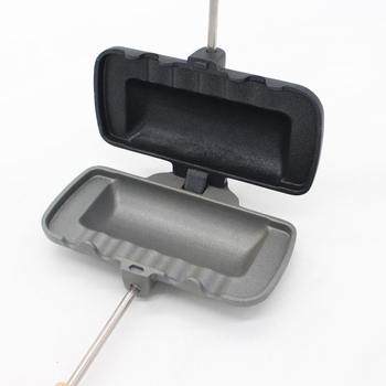 Alumíniumötvözetből készült téglalap alakú kétoldalas szendvics sütőforma szendvics süteménycsipesz tapadásmentes bevonattal pirítós kenyérforma