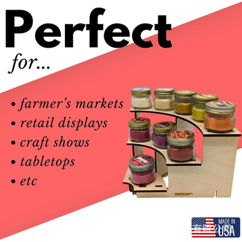 Ξύλινη λιανική τραπεζομάντιλη σκάλας επίδειξης φορητή στάση επιτραπέζιων καλλυντικών για αποθήκευση αριθμών, βάση επιδορπίων πάρτι