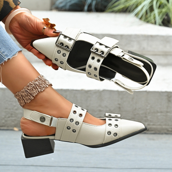 Baotou Mary Jane szandálok női üreges magas sarkú kis bőr cipők 2025 új nyári magas sarkú cipő szoknyával