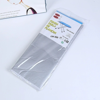 Gamintojo paruoštas poliesterio lyginimo lentos užvalkalas, padengtas sidabru, aukštai temperatūrai atsparus, karščiui atsparus dvisluoksnis lyginimo lentos audinio užvalkalas