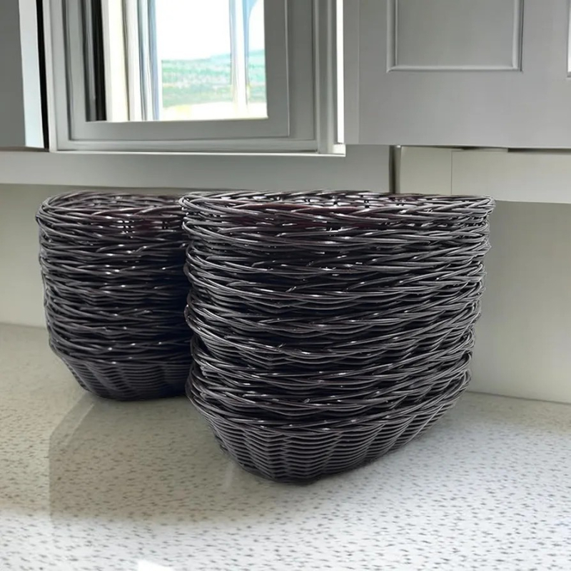 Gyárilag beszerzett műanyag kenyérkosár utánzat rattan gyümölcskosár nappali gyümölcsmedence asztali tárolódoboz tárolókosár