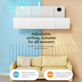 2025 Нов въздушен дефлектор за предно стъкло на климатик, специален дефлектор против директно издухване, монтиран на стена, универсален трансферен дефлектор