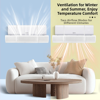 Дефлектор за вятър за климатик, предотвратяващ директно духане, щит за изхода за въздух, капак за насочване на вятъра след раждане, универсален за стенен монтаж, не е необходим монтаж