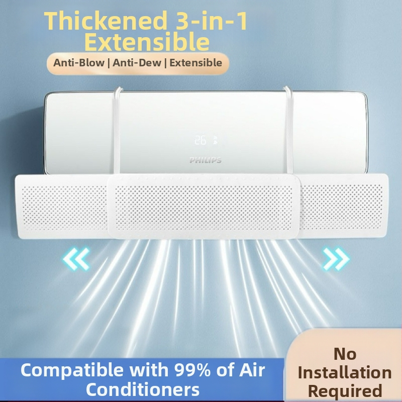 Дефлектор за вятър за климатик, предотвратяващ директно духане, щит за изхода за въздух, капак за насочване на вятъра след раждане, универсален за стенен монтаж, не е необходим монтаж