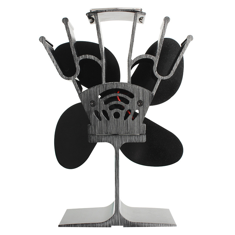 Užsienio prekyba, karšto pardavimo, tikros malkos židinio ventiliatorius, keturių menčių karšto cirkuliacijos krosnies ventiliatorius, aukštos temperatūros savaime užsidegantis židinio ventiliatorius