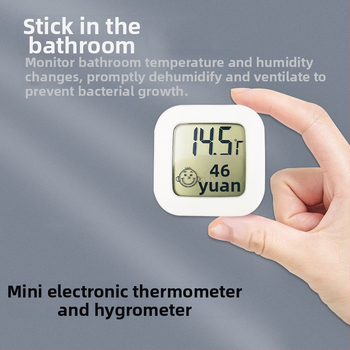 Mini elektroninis higrometras, mažas termometras, naminių gyvūnėlių dėžės higrometras, drėgnas ir sausas termometras, skaitmeninis termometras su ekranu