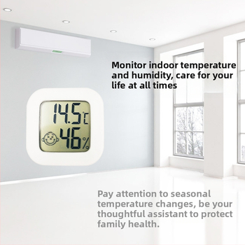 Mini elektroninis higrometras, mažas termometras, naminių gyvūnėlių dėžės higrometras, drėgnas ir sausas termometras, skaitmeninis termometras su ekranu