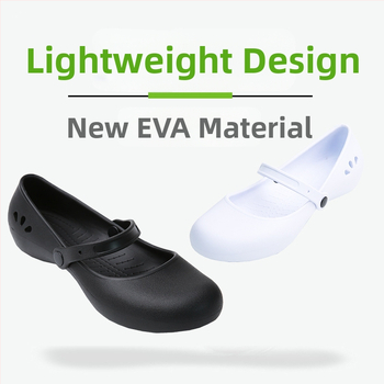 Πλατινένια κομψά καλοκαιρινά, στρογγυλά χαμηλά παπούτσια για νοσοκόμες, άνετα, σανδάλια για μητέρες, σε απόθεμα 112