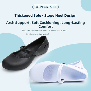 Πλατινένια κομψά καλοκαιρινά, στρογγυλά χαμηλά παπούτσια για νοσοκόμες, άνετα, σανδάλια για μητέρες, σε απόθεμα 112