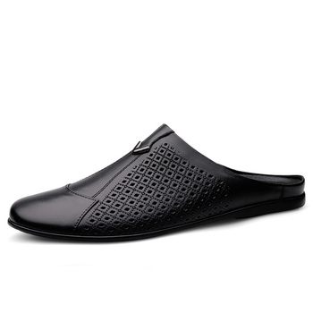 Μικρό μέγεθος 37 μεγάλο μέγεθος 45 46 καλοκαιρινά καινούργια δερμάτινα Λευκά μισής στήριξης παπούτσια Bean με κοίλη μαλακή οροφή από δέρμα οδήγησης