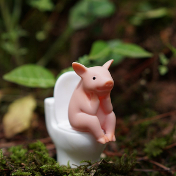 Aranyos WC-malac Kis díszek Aranyos állatos szórakoztató ajándék Születésnapi ajándék Asztali autó dekoráció