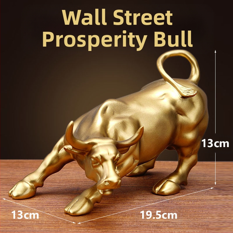 Wall Street Niuwang városi díszek otthoni nappali irodai íróasztal borosszekrény dekoráció bikaviadal-taurus gyanta kézművesség