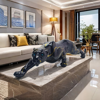 Új kreatív modern mesterséges leopárd díszek otthoni boros szekrény nappali dolgozószoba zsiráf fej díszek dekoratív ajándékdoboz