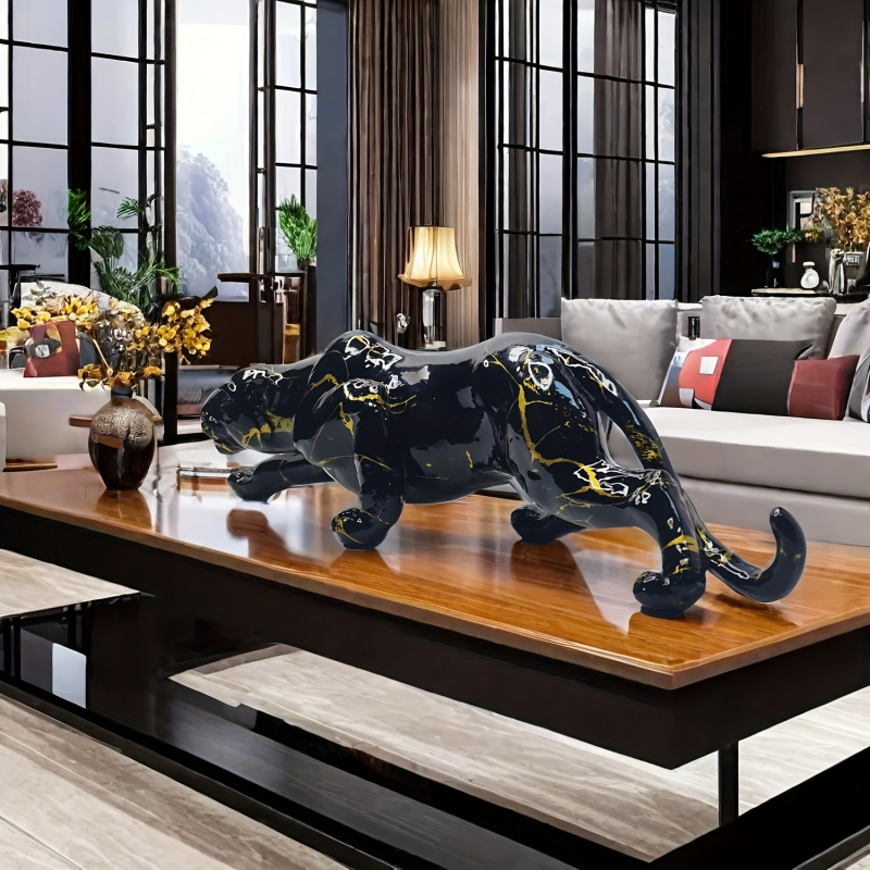 Új kreatív modern mesterséges leopárd díszek otthoni boros szekrény nappali dolgozószoba zsiráf fej díszek dekoratív ajándékdoboz