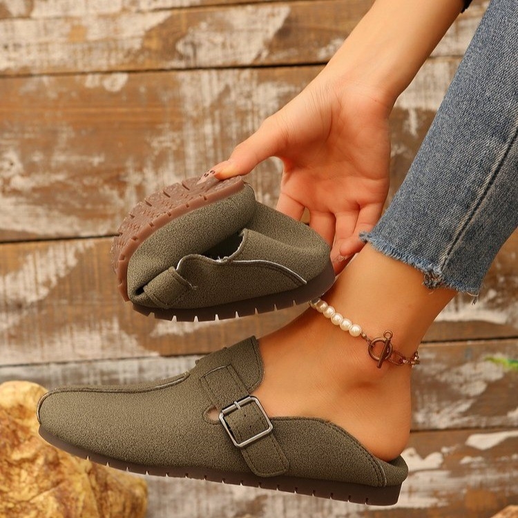 Külkereskedelmi új övcsattal összeilleszthető lapos cipő nőknek, határokon átnyúló, puha talpú, bebújós, lusta bebújós cipők, Amazon