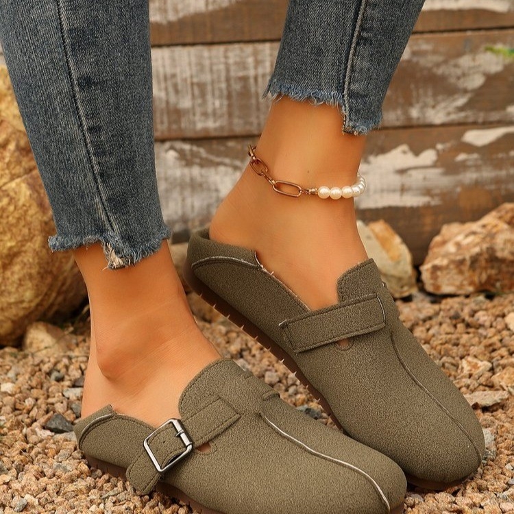 Külkereskedelmi új övcsattal összeilleszthető lapos cipő nőknek, határokon átnyúló, puha talpú, bebújós, lusta bebújós cipők, Amazon