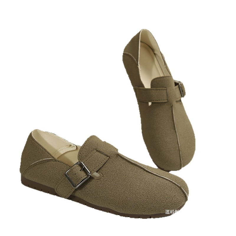 Külkereskedelmi új övcsattal összeilleszthető lapos cipő nőknek, határokon átnyúló, puha talpú, bebújós, lusta bebújós cipők, Amazon
