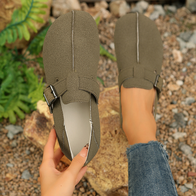 Külkereskedelmi új övcsattal összeilleszthető lapos cipő nőknek, határokon átnyúló, puha talpú, bebújós, lusta bebújós cipők, Amazon