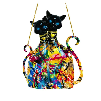 Διασυνοριακό σκανδιναβικό δημιουργικό γκράφιτι γάτα υψηλής ποιότητας στολίδια σπιτιού σαλόνι διακόσμηση παραθύρου διακόσμηση βεράντας κρεμαστό κόσμημα χειροτεχνίες