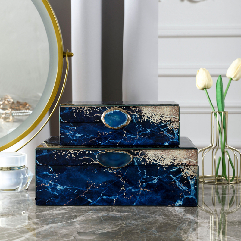 Külkereskedelmi stílusú, csúcskategóriás ékszertároló doboz, Amazon, népszerű lakberendezési üveg ékszerdoboz, ajándékdoboz