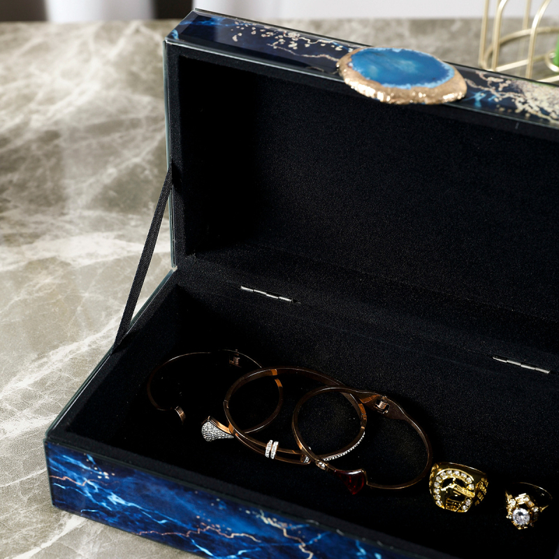 Külkereskedelmi stílusú, csúcskategóriás ékszertároló doboz, Amazon, népszerű lakberendezési üveg ékszerdoboz, ajándékdoboz