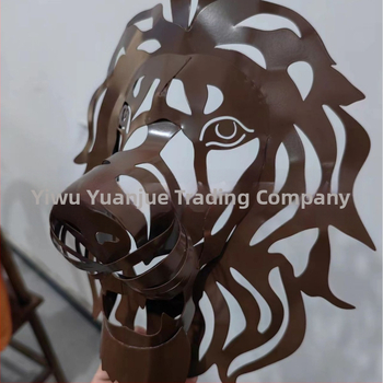 Nepriklausoma stotis Liūto galvos sienos menas Liūto galvos sienos menas skulptūra sienos menas Sienų dekoro pakabukas Sienų dekoras