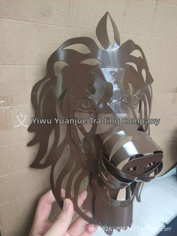 Nepriklausoma stotis Liūto galvos sienos menas Liūto galvos sienos menas skulptūra sienos menas Sienų dekoro pakabukas Sienų dekoras