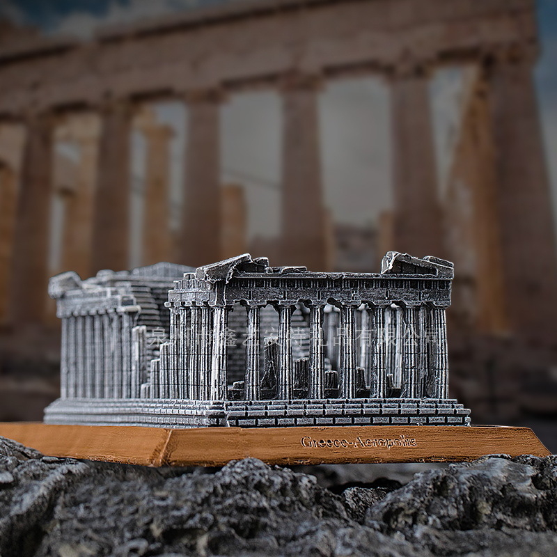 Ókori görög történelmi építészet Athén Akropolisz modell Európai építészet otthon nappali dekoráció klasszikus dekoratív kézművesség