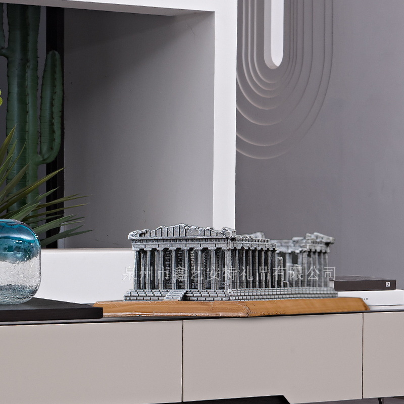 Ókori görög történelmi építészet Athén Akropolisz modell Európai építészet otthon nappali dekoráció klasszikus dekoratív kézművesség