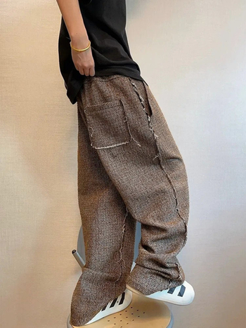 Maillard barna gyapjú machete nadrág laza Bf Lazy Dipping Rouge hétköznapi nadrág insect lófarok