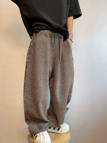 Maillard barna gyapjú machete nadrág laza Bf Lazy Dipping Rouge hétköznapi nadrág insect lófarok