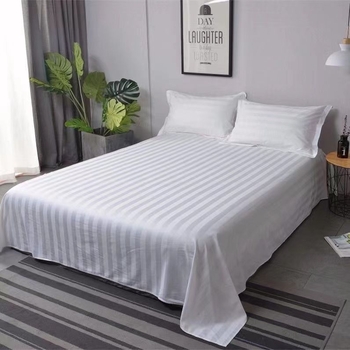 Impulse Hotel Tiszta fehér szatén csíkos ágyneműhuzatok Panzió Szépségszalon Fürdőszoba Masszázsszalon Tiszta szín, egyrészes