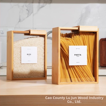 Drvena kutija za pohranu žitarica preko granica, zatvorena kutija za pohranu rižinih rezanaca za kuhinju, drvena kutija za distribuciju graha i žitarica