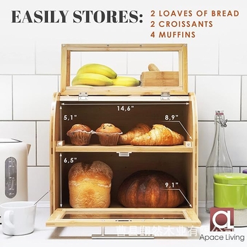 Puidust leiva hoiukast, täispuidust köögitööpind, väike küpsetusleiva hoiukapp, multifunktsionaalne lauanõude hoiukapp