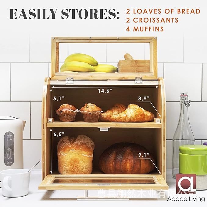 Puidust leiva hoiukast, täispuidust köögitööpind, väike küpsetusleiva hoiukapp, multifunktsionaalne lauanõude hoiukapp