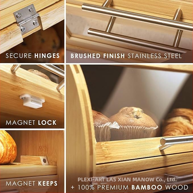 Дървена кутия за съхранение на хляб, кухненски плот от масивна дървесина, малък шкаф за съхранение на хляб за печене, многофункционален шкаф за съхранение на прибори за хранене