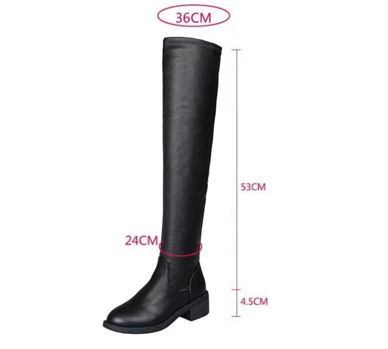 2022-es plus size magas sarkú csizma, női térdig érő, rugalmas csizma, női téli polár bélésű hosszú szárú csizma, kerek orrú, vastag sarok, divatos Martin csizma