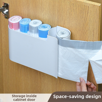 Casual Κουτί Αποθήκευσης Σακούλας Σκουπιδιών Διπλό Άνοιγμα Κρεμαστό Κουτί Αποθήκευσης Τοίχου Αρχική Πόρτα Ντουλάπι Κουζίνας Αφαιρούμενη Αποθήκευση Σακούλας Σκουπιδιών