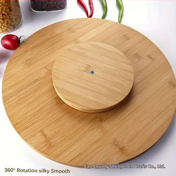 σε απόθεμα περιστρεφόμενος δίσκος από μπαμπού για το σπίτι, σαλόνι, πιάτο σνακ με φρούτα και κέικ, εξαιρετικός δίσκος για επιδόρπιο απογευματινού τσαγιού