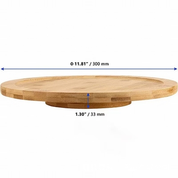 σε απόθεμα περιστρεφόμενος δίσκος από μπαμπού για το σπίτι, σαλόνι, πιάτο σνακ με φρούτα και κέικ, εξαιρετικός δίσκος για επιδόρπιο απογευματινού τσαγιού