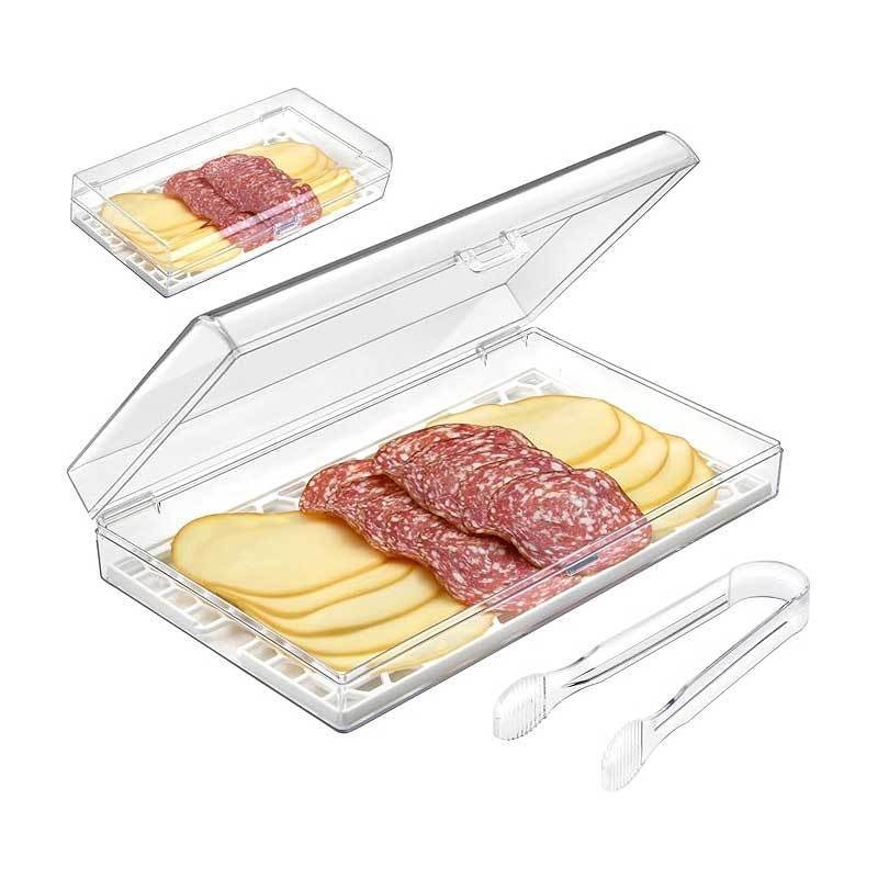 Határokon átnyúló szalonna lecsepegtető frissen tartó doboz konyhai háztartási hűtőszekrény flip tárolódoboz élelmiszer lezárt hideg tároló doboz klipszel