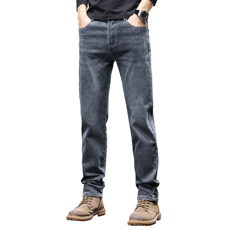 American Vintage Jeans férfi High Street laza farmernadrág, férfi egyenes szárú Anseka Washed Ruffian Handsome farmernadrág 863