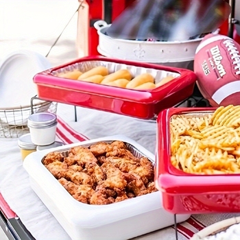 2 u 1 folija Fancy Panz Vanjski tanjur za piknik od aluminijske folije, termoizolacija od aluminijske folije, zdjela za povrće, pladanj