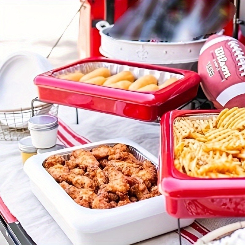 2 u 1 folija Fancy Panz Vanjski tanjur za piknik od aluminijske folije, termoizolacija od aluminijske folije, zdjela za povrće, pladanj