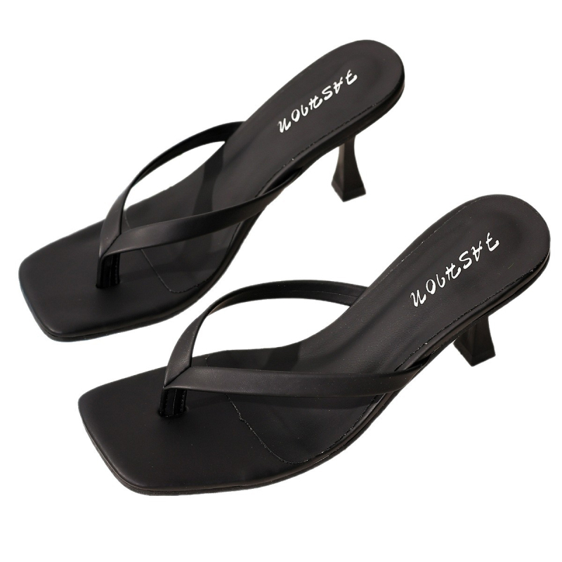 Külkereskedelmi nagyméretű, szögletes orrú női szandálok, 2025-ös nyár, új stílusú, kényelmes és sokoldalú európai és amerikai szexi női szandálok