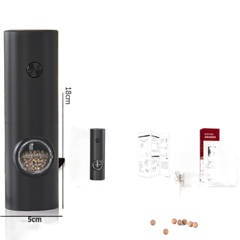 Elektrinis pipirų malūnėlis iš nerūdijančio plieno, šviežiai malti pipirai, rankinis pipiras, jūros druska, automatinis juodųjų pipirų malimas namams ir virtuvei